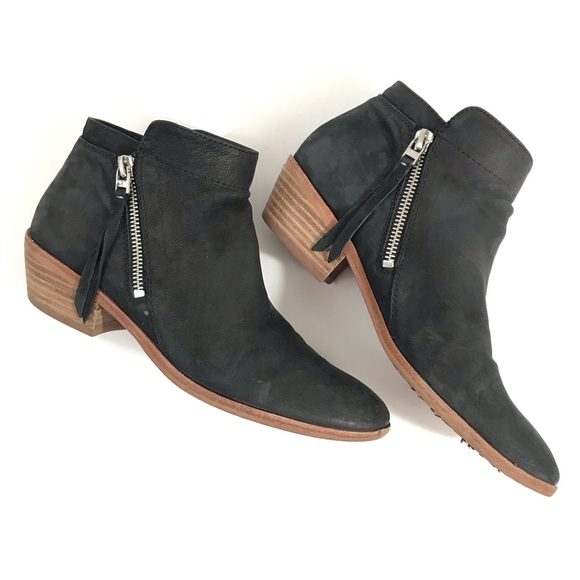 sam edelman packer leather block heel booties